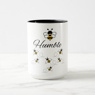 MUG COMBO BLANC JAUNE NOIR ABEILLE HUMBLE ABEILLE BOUR