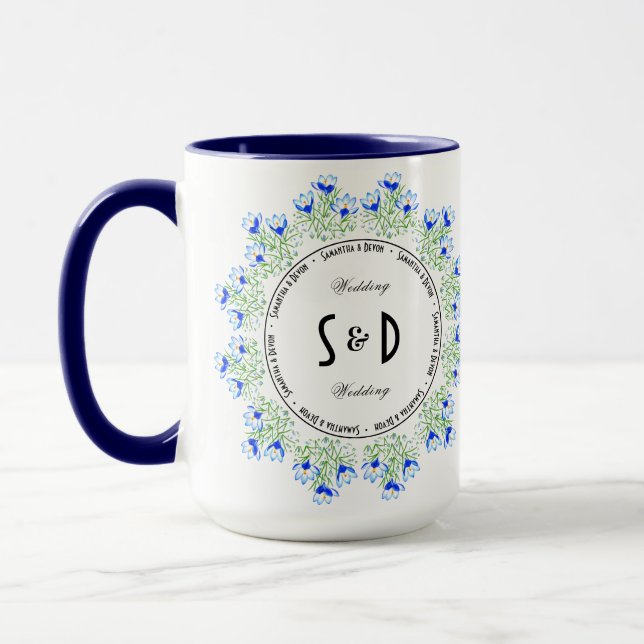 Mug Combo Grande Mariage Crocus Bleu (Gauche)