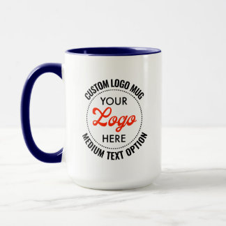 Mug Combo Logo NAVY BLUE Texte Moyen Promotionnel