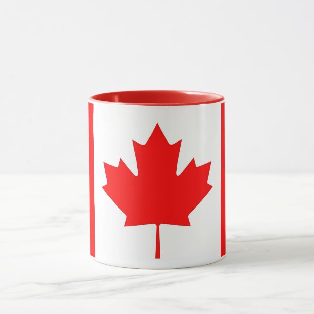 Mug combo noir avec drapeau du Canada (Centre)