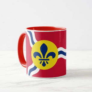 Mug combo patriotique avec drapeau de Saint-Louis