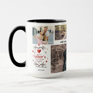 Mug combo personnalisé de 15 oz pour papa
