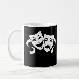 Mug Comédie & Tragédie Théâtre Masques blancs Drôle Ho