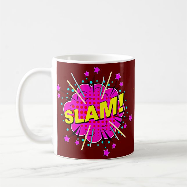 Mug Comic Pop Art rose Yellow SLAM Nouveauté (Gauche)