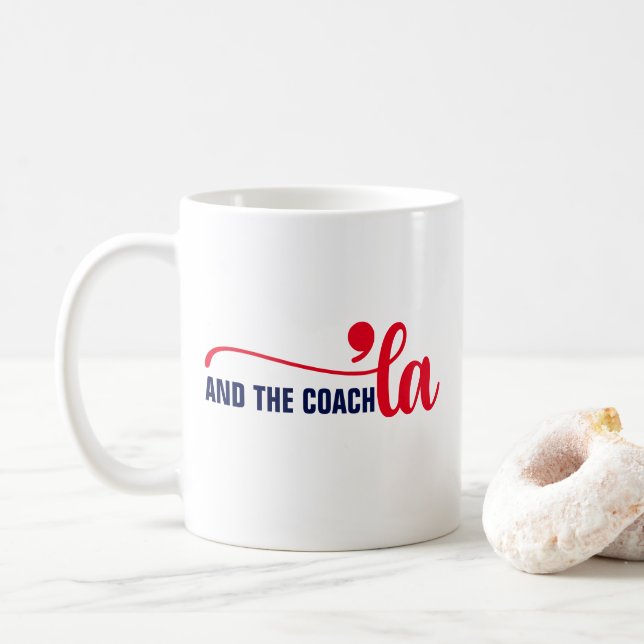 Mug Comma la & Coach | Entraîneur Kamala Harris (Avec donut)