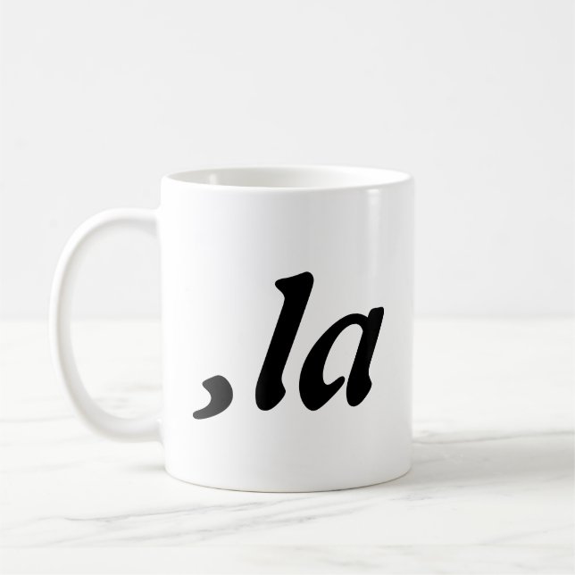 Mug Comma La Kamala Harris - Conception de texte custo (Gauche)