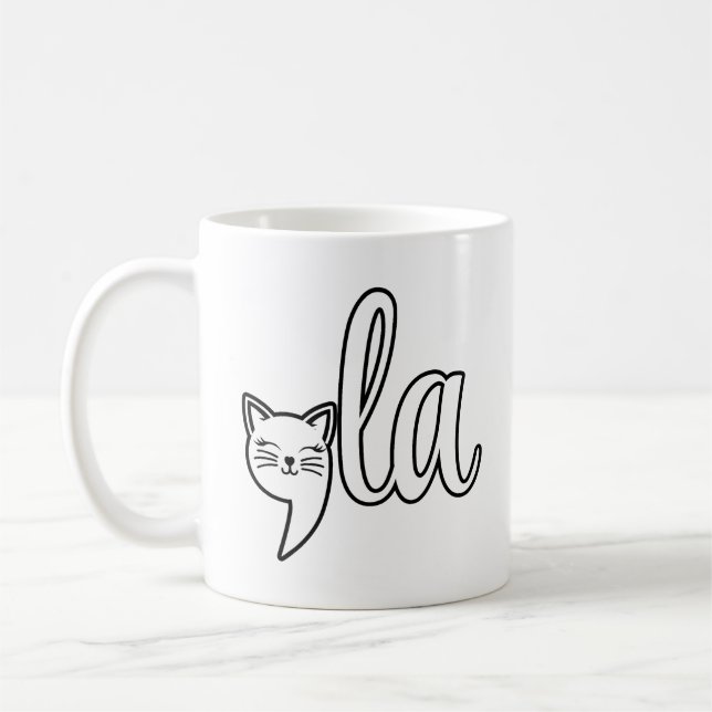 Mug Comma La Kamala Harris - maman chat pour Kamala (Gauche)