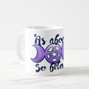 Mug "Comme Ci-Dessus Si Ci-Dessous" Triple Lune Pentag