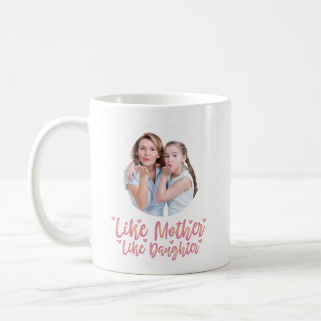 Mug Comme Mère Comme Fille, Cadeau Personnalisé Maman (Gauche)