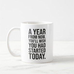 Mug Commencez aujourd'hui, Résolution du Nouvel An - M