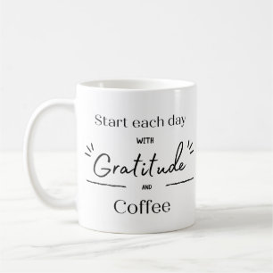 Mug Commencez Chaque Journée Avec Gratitude Et Café 