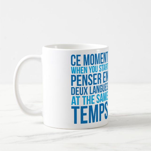 Mug Commencez en Deux Langues de Penser aux mêmes (Gauche)