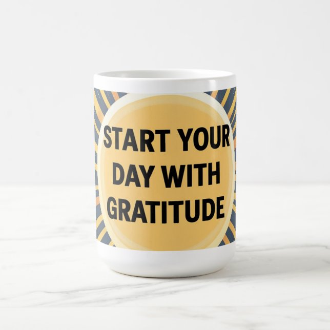 Mug - 'Commencez votre journée avec gratitude' (Centre)
