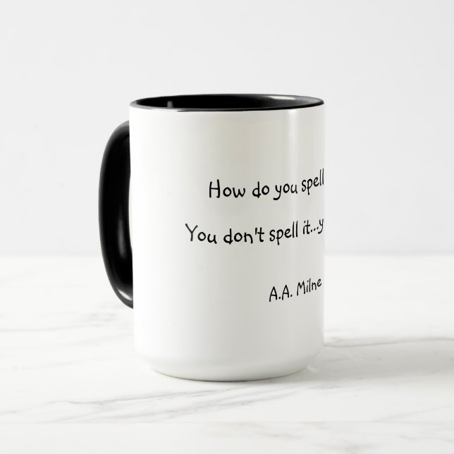 Mug Comment épeler l'amour (Devant gauche)