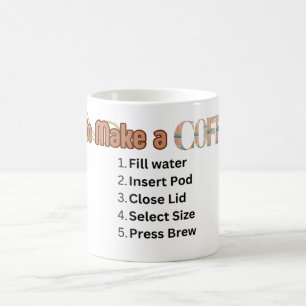 Mug Comment faire un café drôle de typographie
