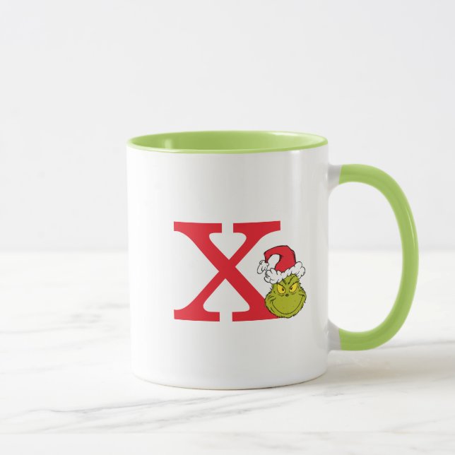 Mug Comment Grinch Stol Christmas | Monogramme X (Droite)
