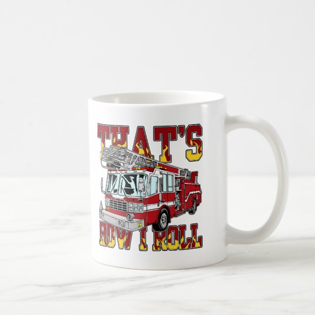 Mug Comment je roule le camion de pompiers (Droite)