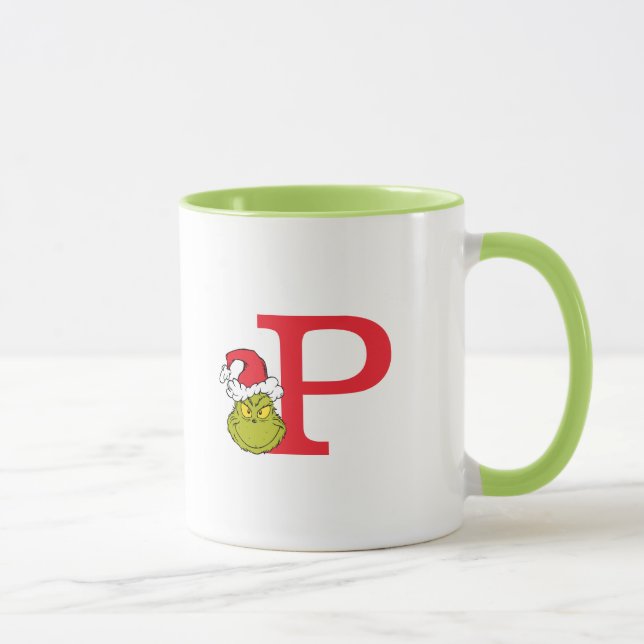 Mug Comment le Grinch a volé Noël | Monogram P (Droite)