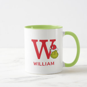 Mug Comment le Grinch a volé Noël   Nom & Monogramme W