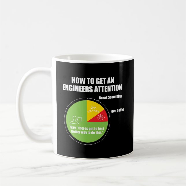 Mug Comment Obtenir Un Ingénieur Attention Génie Funn (Gauche)
