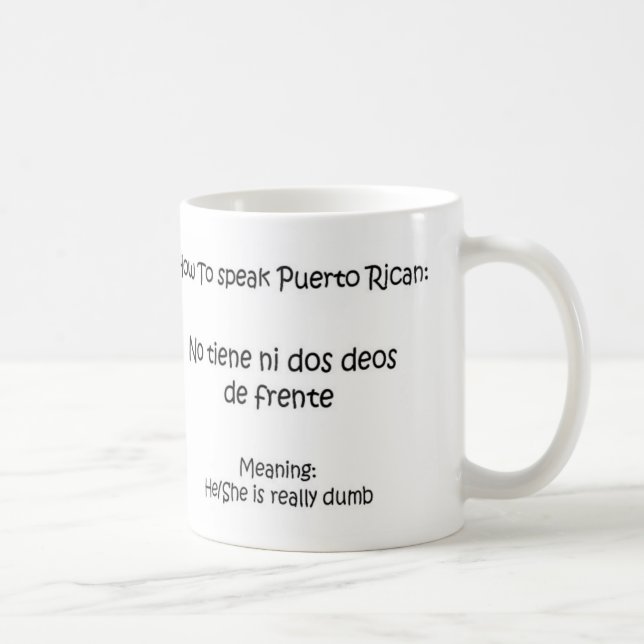 Mug Comment parler Portoricain (Droite)