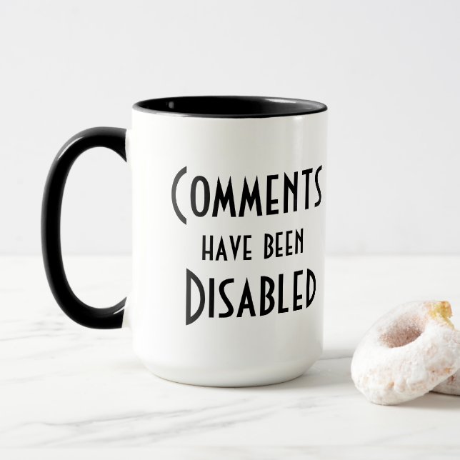 Mug Commentaires désactivés (Avec donut)
