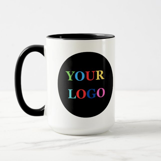 Mug Company Logo Personalized Business Coffee 15 oz (Gauche)