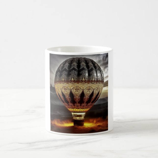 Mug Complex Design On Semi Transparent Hot Air Balloon (Centre)