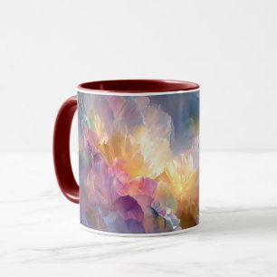 Mug Composition florale pastel abstraite lumineuse