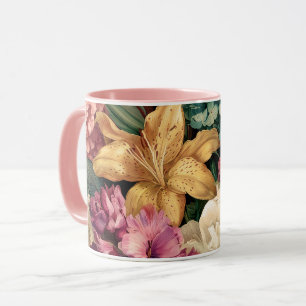Mug Composition florale vintage vibrante