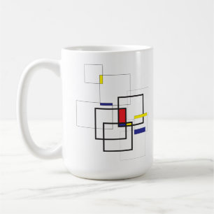 Mug Composition géométrique inspirée de Mondrian