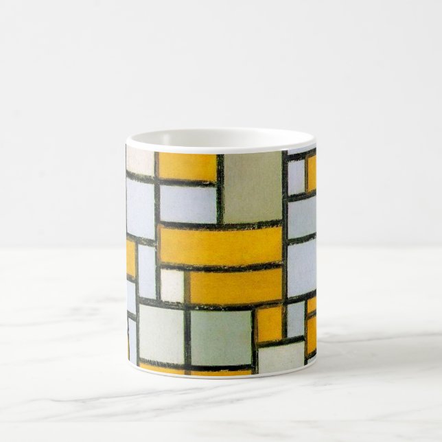 Mug Composition Jaune et Gris, Mondrian (Centre)