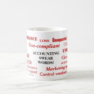 Mug Comptabiliser Les Mots ! Blague financière amusant