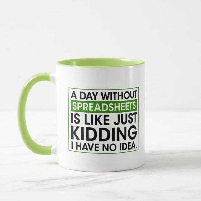 Mug Comptabilité amusante, une journée sans feuilles d (Gauche)
