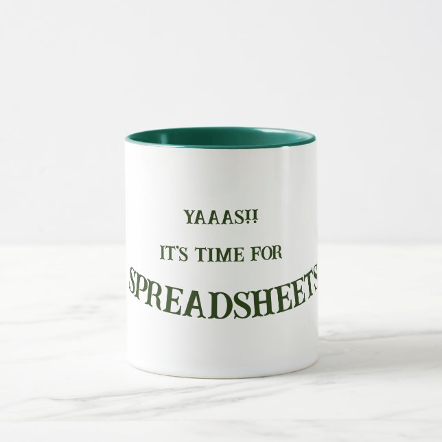 Mug Comptable amusant Analyste de données Happy Spread (Centre)