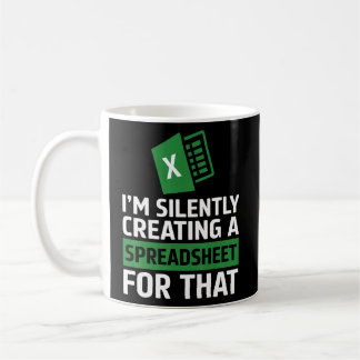 Mug Comptable Création Silencieuse D'Une Feuille De Ca