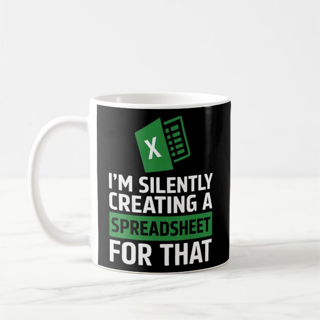 Mug Comptable Création Silencieuse D'Une Feuille De Ca (Gauche)