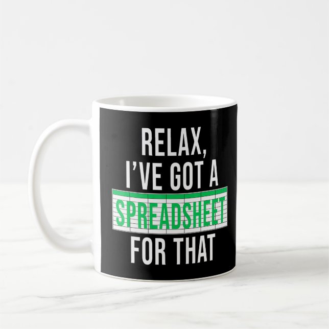 Mug Comptable Drôle Relax J'Ai Une Feuille Pour (Gauche)