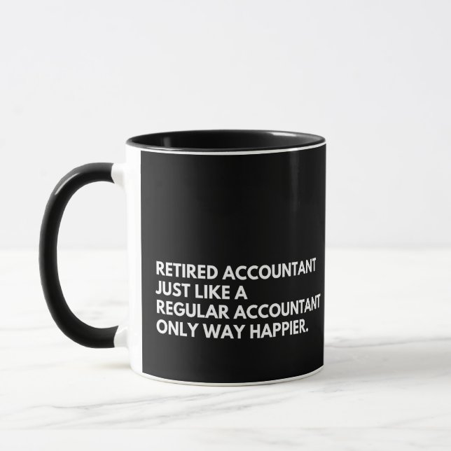 Mug Comptable retraité drôle retraite (Gauche)