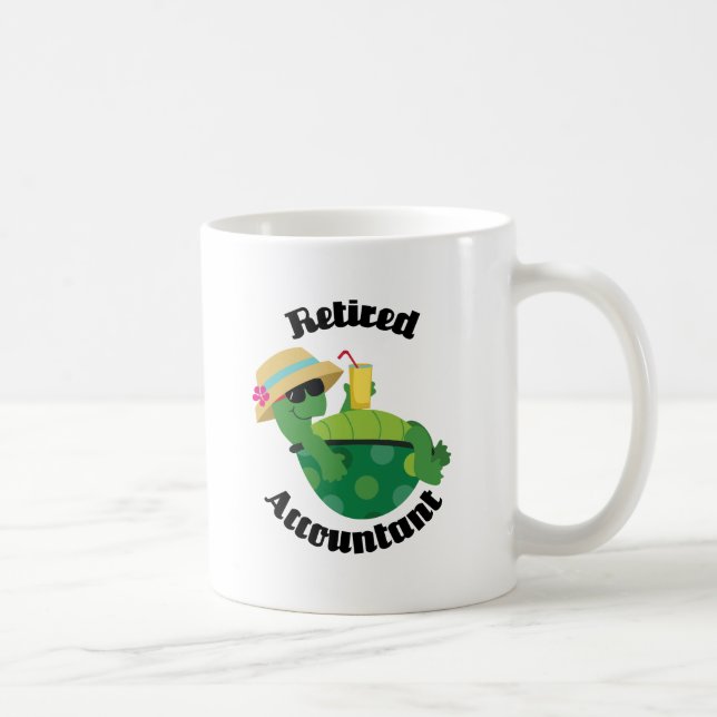 Mug Comptable retraité (tortue) (Droite)