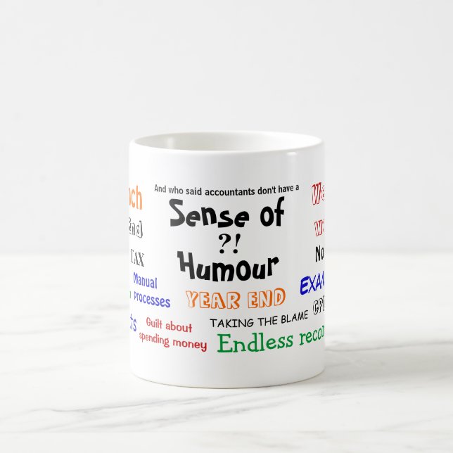 Mug Comptable sens de l'humour ? ! (UK) (Centre)