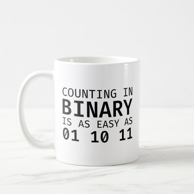 Mug Comptage Dans Le Binaire (Gauche)