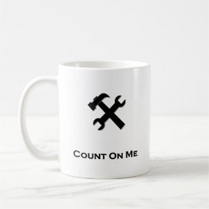 Mug Compte de clé de marteau sur moi noir