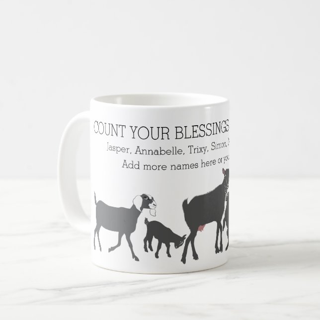 Mug Comptez vos bénédictions pour les amateurs de chèv (Devant gauche)