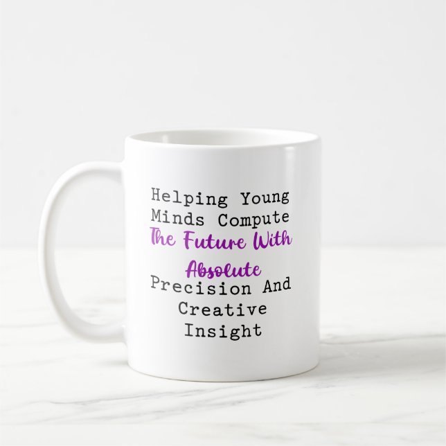 Mug Compute Future Precision Creative Insight Math (Gauche)