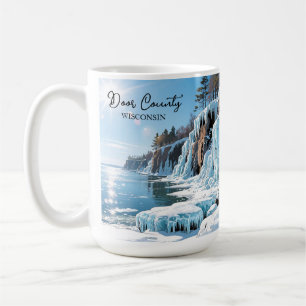 Mug Comté de Door Wisconsin   Hiver gelé  