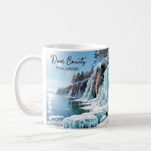 Mug Comté de Door Wisconsin   Hiver gelé  