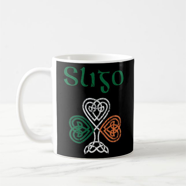 Mug Comté Sligo Shamrock Irlande Drapeau Craic Et Ceol (Gauche)