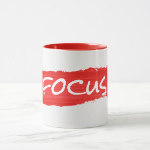 Mug CONCENTRER Le Texte Sur La Peinture Rouge
