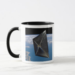 Mug Concept d'artiste de NanoSail-D dans l'espace